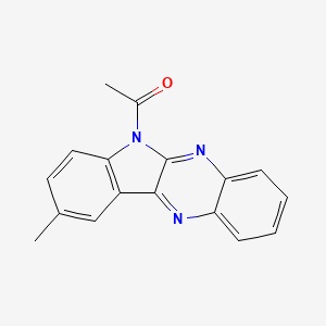 molecular formula C17H13N3O B5568345 6-acetyl-9-methyl-6H-indolo[2,3-b]quinoxaline 