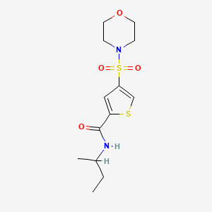 molecular formula C13H20N2O4S2 B5568465 N-butan-2-yl-4-morpholin-4-ylsulfonylthiophene-2-carboxamide 