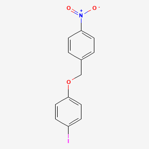 molecular formula C13H10INO3 B5568492 1-Iodo-4-((4-nitrobenzyl)oxy)benzene 