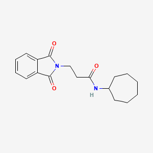 molecular formula C18H22N2O3 B5568496 N-cycloheptyl-3-(1,3-dioxo-2,3-dihydro-1H-isoindol-2-yl)propanamide 