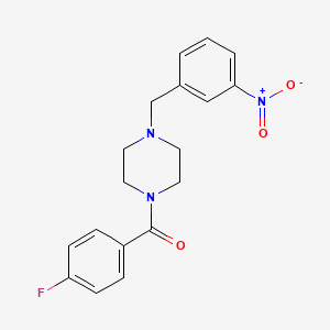 molecular formula C18H18FN3O3 B5568514 1-(4-FLUOROBENZOYL)-4-[(3-NITROPHENYL)METHYL]PIPERAZINE 