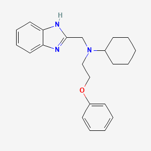 molecular formula C22H27N3O B5568518 N-[(1H-1,3-BENZODIAZOL-2-YL)METHYL]-N-(2-PHENOXYETHYL)CYCLOHEXANAMINE 