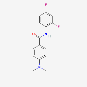 molecular formula C17H18F2N2O B5568605 4-(diethylamino)-N-(2,4-difluorophenyl)benzamide 