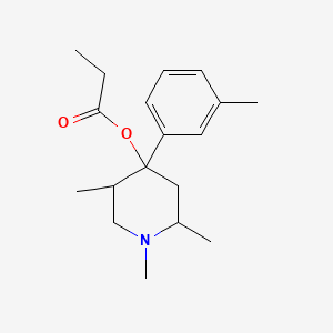 molecular formula C18H27NO2 B5568659 [1,2,5-trimethyl-4-(3-methylphenyl)piperidin-4-yl] propanoate 