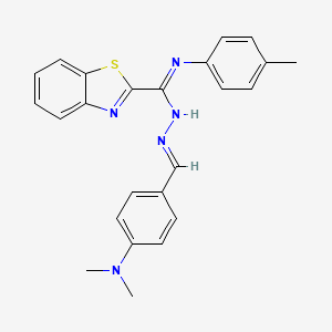 molecular formula C24H23N5S B5568671 N'-[4-(dimethylamino)benzylidene]-N-(4-methylphenyl)-1,3-benzothiazole-2-carbohydrazonamide 