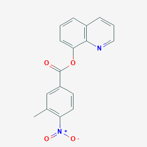 molecular formula C17H12N2O4 B5568676 Quinolin-8-yl 3-methyl-4-nitrobenzoate 