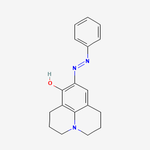 molecular formula C18H19N3O B5568751 9-[(E)-phenyldiazenyl]-2,3,6,7-tetrahydro-1H,5H-pyrido[3,2,1-ij]quinolin-8-ol 