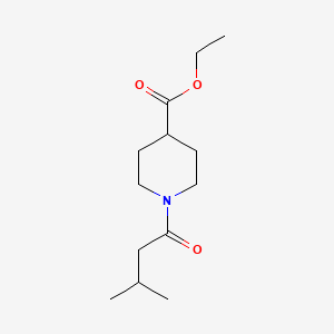 molecular formula C13H23NO3 B5568803 Ethyl 1-(3-methylbutanoyl)piperidine-4-carboxylate 
