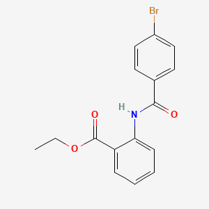molecular formula C16H14BrNO3 B5568920 Ethyl 2-{[(4-bromophenyl)carbonyl]amino}benzoate 
