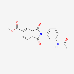 molecular formula C18H14N2O5 B5568947 methyl 2-(3-acetamidophenyl)-1,3-dioxo-2,3-dihydro-1H-isoindole-5-carboxylate 