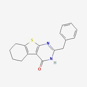 molecular formula C17H16N2OS B5568981 2-Benzyl-5,6,7,8-tetrahydro-3H-benzo[4,5]thieno[2,3-d]pyrimidin-4-one 