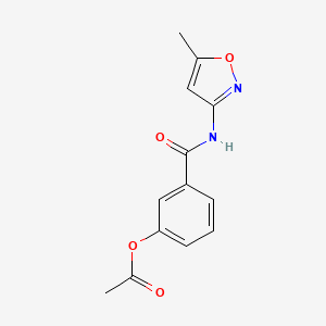 molecular formula C13H12N2O4 B5569003 3-[(5-Methyl-1,2-oxazol-3-yl)carbamoyl]phenyl acetate 