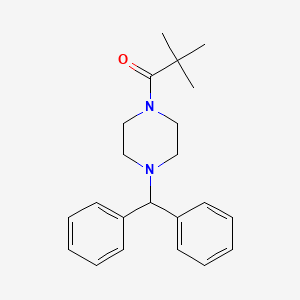molecular formula C22H28N2O B5569060 1-(4-Benzhydrylpiperazin-1-yl)-2,2-dimethylpropan-1-one 