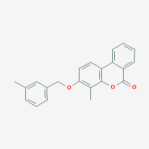 molecular formula C22H18O3 B5569065 6H-Dibenzo[b,d]pyran-6-one, 4-methyl-3-[(3-methylphenyl)methoxy]- CAS No. 307551-50-4