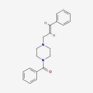 molecular formula C20H22N2O B5569097 1-benzoyl-4-[(2E)-3-phenylprop-2-en-1-yl]piperazine 