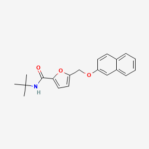 molecular formula C20H21NO3 B5569136 N-tert-butyl-5-[(naphthalen-2-yloxy)methyl]furan-2-carboxamide 