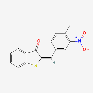 molecular formula C16H11NO3S B5569167 (2E)-2-[(4-methyl-3-nitrophenyl)methylidene]-1-benzothiophen-3-one 