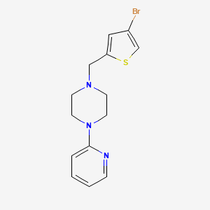 molecular formula C14H16BrN3S B5569230 1-[(4-Bromothiophen-2-yl)methyl]-4-pyridin-2-ylpiperazine 