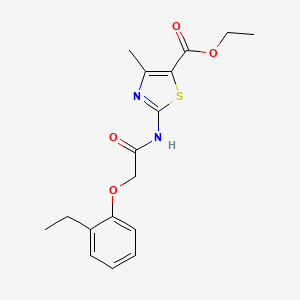 molecular formula C17H20N2O4S B5569251 Ethyl 2-[[2-(2-ethylphenoxy)acetyl]amino]-4-methyl-1,3-thiazole-5-carboxylate 