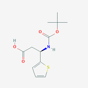molecular formula C12H17NO4S B556937 Boc-(R)-3-Amino-3-(2-thienyl)-propionic acid CAS No. 500788-98-7