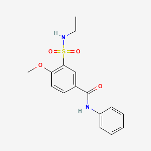 molecular formula C16H18N2O4S B5569373 3-(ethylsulfamoyl)-4-methoxy-N-phenylbenzamide 