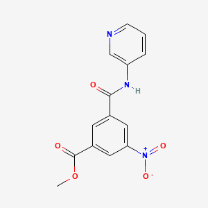 molecular formula C14H11N3O5 B5569429 Methyl 3-nitro-5-(pyridin-3-ylcarbamoyl)benzoate 