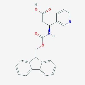 molecular formula C23H20N2O4 B556945 (S)-3-((((9H-Fluoren-9-yl)methoxy)carbonyl)amino)-3-(pyridin-3-yl)propanoic acid CAS No. 507472-06-2