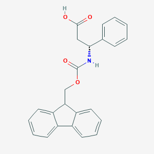 molecular formula C24H21NO4 B556947 (R)-3-((((9H-Fluoren-9-yl)methoxy)carbonyl)amino)-3-phenylpropanoic acid CAS No. 220498-02-2