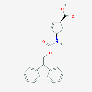 molecular formula C21H19NO4 B556948 (-)-(1S,4R)-N-Fmoc-4-aminocyclopent-2-enecarboxylic acid CAS No. 220497-64-3