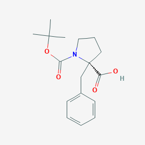 molecular formula C17H23NO4 B556952 (S)-2-Benzyl-1-(tert-butoxycarbonyl)pyrrolidine-2-carboxylic acid CAS No. 706806-61-3