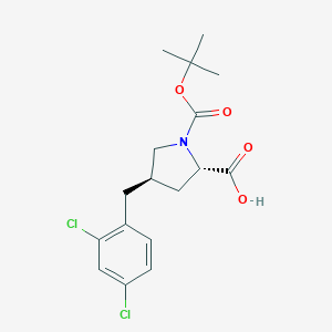 molecular formula C17H21Cl2NO4 B556954 (2S,4R)-1-(tert-Butoxycarbonyl)-4-(2,4-dichlorobenzyl)pyrrolidine-2-carboxylic acid CAS No. 959582-83-3