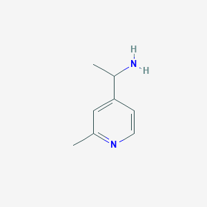 molecular formula C8H12N2 B055696 1-(2-Methylpyridin-4-YL)ethanamine CAS No. 114919-76-5