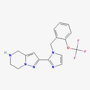 2-{1-[2-(trifluoromethoxy)benzyl]-1H-imidazol-2-yl}-4,5,6,7-tetrahydropyrazolo[1,5-a]pyrazine dihydrochloride