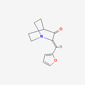 molecular formula C12H13NO2 B5569706 cis-2-(2'-Furylmethylene)-3-oxoquinuclidine 