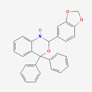 2-(1,3-benzodioxol-5-yl)-4,4-diphenyl-1,4-dihydro-2H-3,1-benzoxazine