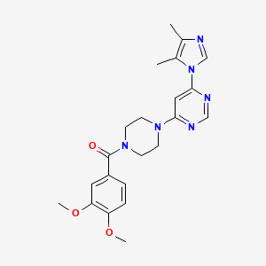 4-[4-(3,4-dimethoxybenzoyl)-1-piperazinyl]-6-(4,5-dimethyl-1H-imidazol-1-yl)pyrimidine