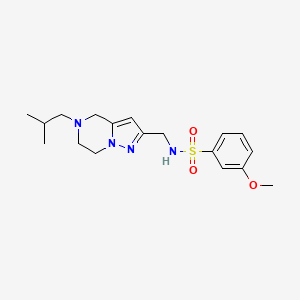 N-[(5-isobutyl-4,5,6,7-tetrahydropyrazolo[1,5-a]pyrazin-2-yl)methyl]-3-methoxybenzenesulfonamide