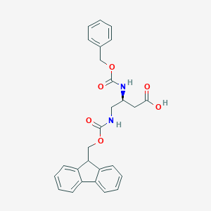 (3S)-3-{[(Benzyloxy)carbonyl]amino}-4-({[(9H-fluoren-9-yl)methoxy]carbonyl}amino)butanoic acid