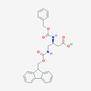 B556976 (3S)-3-{[(Benzyloxy)carbonyl]amino}-4-({[(9H-fluoren-9-yl)methoxy]carbonyl}amino)butanoic acid CAS No. 1217471-94-7