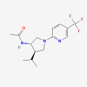N-{(3S*,4R*)-4-isopropyl-1-[5-(trifluoromethyl)-2-pyridinyl]-3-pyrrolidinyl}acetamide