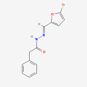 molecular formula C13H11BrN2O2 B5569844 N'-[(E)-(5-bromofuran-2-yl)methylidene]-2-phenylacetohydrazide 