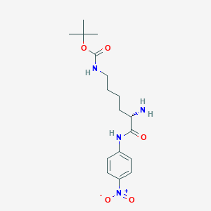 molecular formula C17H26N4O5 B556986 (S)-tert-Butyl (5-amino-6-((4-nitrophenyl)amino)-6-oxohexyl)carbamate CAS No. 172422-76-3