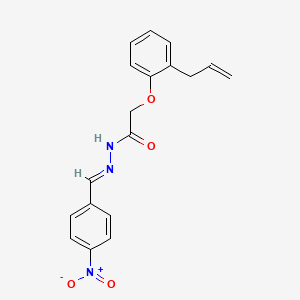 molecular formula C18H17N3O4 B5569864 N-[(E)-(4-nitrophenyl)methylideneamino]-2-(2-prop-2-enylphenoxy)acetamide 