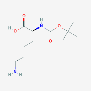 molecular formula C11H22N2O4 B556987 (S)-2-Amino-6-((tert-butoxycarbonyl)amino)hexanoic acid CAS No. 2418-95-3