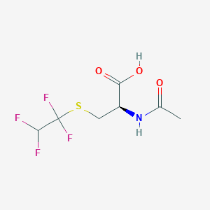 molecular formula C7H9F4NO3S B055701 L-Cysteine, N-acetyl-S-(1,1,2,2-tetrafluoroethyl)- CAS No. 119018-04-1