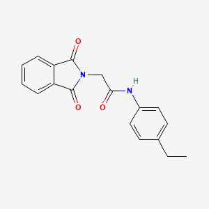 molecular formula C18H16N2O3 B5570152 2H-Isoindole-2-acetamide, N-(4-ethylphenyl)-1,3-dihydro-1,3-dioxo- CAS No. 34023-99-9