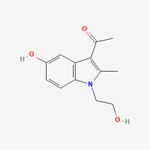 molecular formula C13H15NO3 B5570158 1-[5-HYDROXY-1-(2-HYDROXYETHYL)-2-METHYL-1H-INDOL-3-YL]ETHAN-1-ONE 
