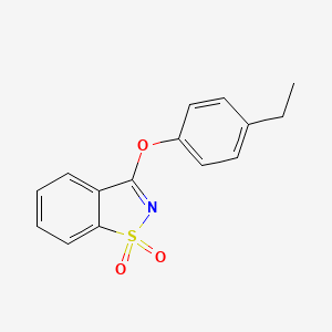 molecular formula C15H13NO3S B5570220 3-(4-ETHYLPHENOXY)-1H-1,2-BENZISOTHIAZOLE-1,1-DIONE 