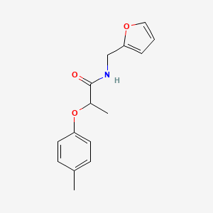 molecular formula C15H17NO3 B5570269 N-(furan-2-ylmethyl)-2-(4-methylphenoxy)propanamide 