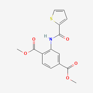 molecular formula C15H13NO5S B5570305 1,4-DIMETHYL 2-(THIOPHENE-2-AMIDO)BENZENE-1,4-DICARBOXYLATE 